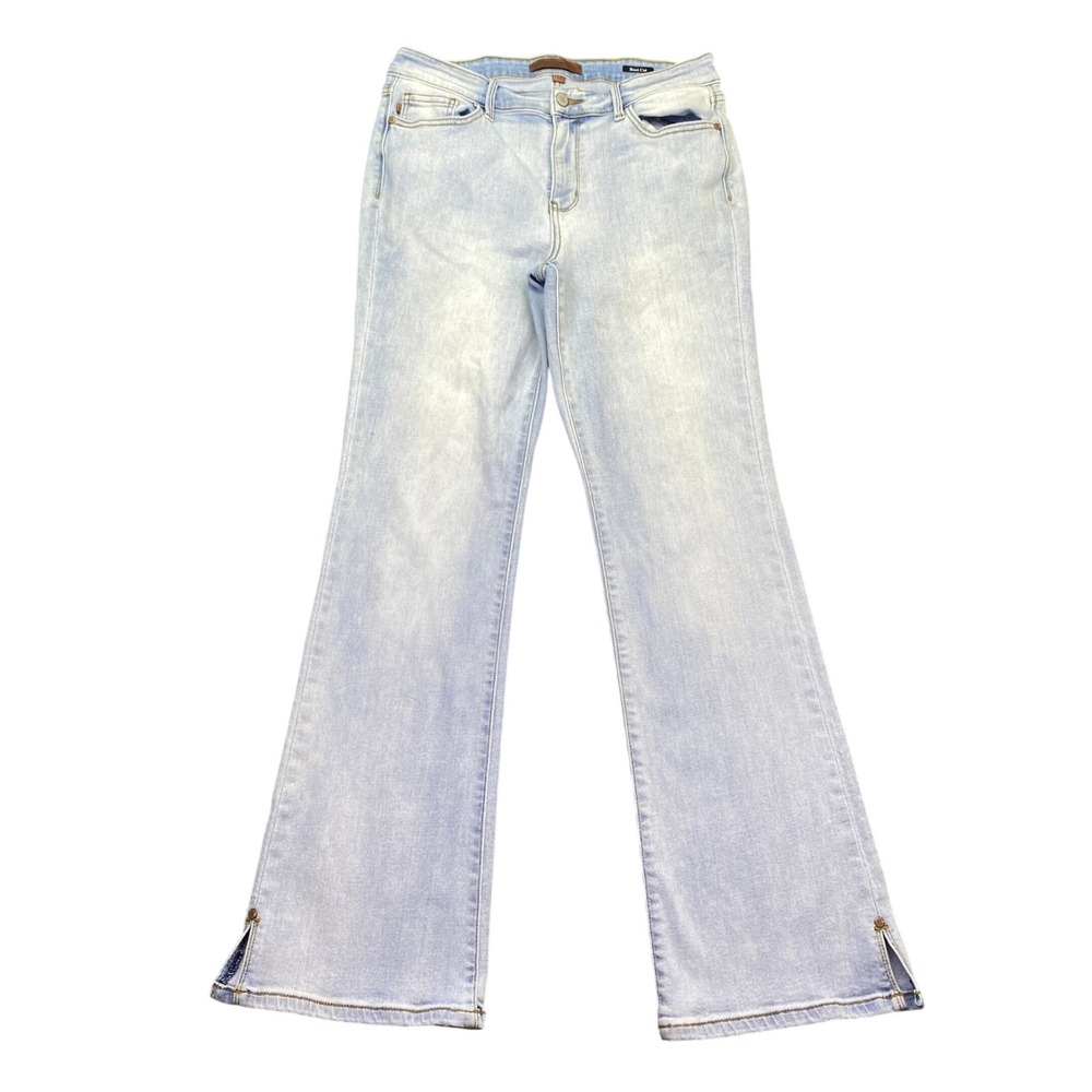 Judy Blue Bootcut Light Wash Side Slit Jeans Size 11/30 JB82552LT Grunge Western